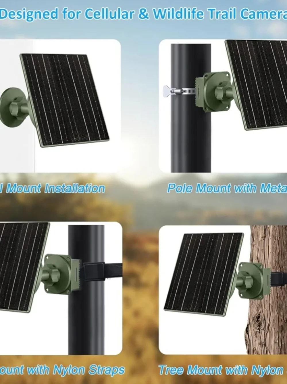 Solar Panel Kit with Mount and Cables